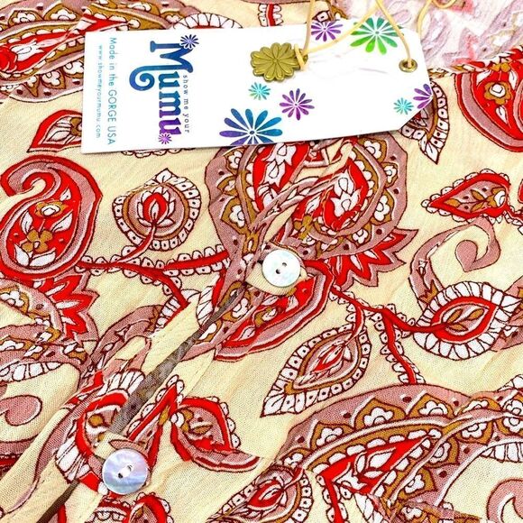 Show Me Your MuMu Paisley Boho Print Marlow Swing Top Sz S NWT - Picture 5 of 11